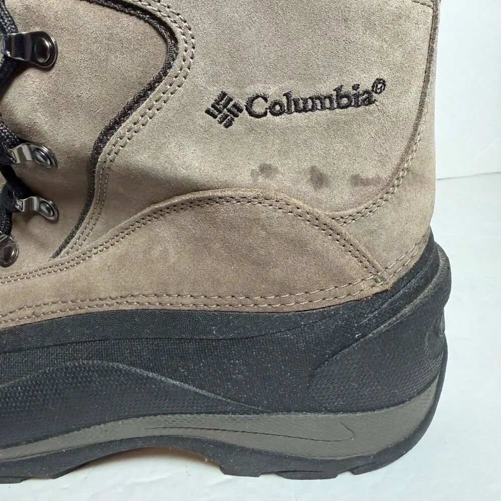 Columbia Cascadian Summit Boots Mens 11 Brown Suede Thermolite Snow Winter